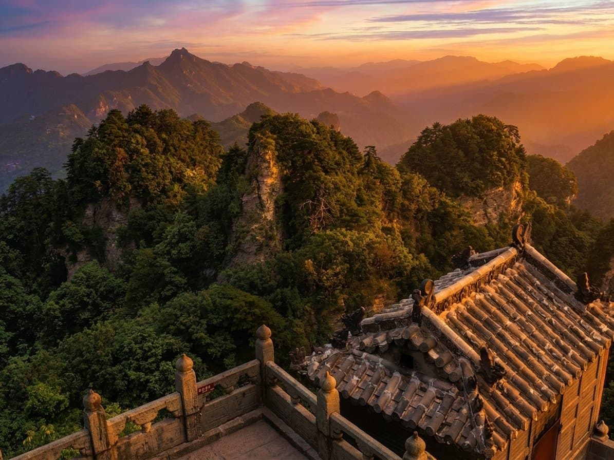 Antiker Gebäudekomplex der Wudang-Berge