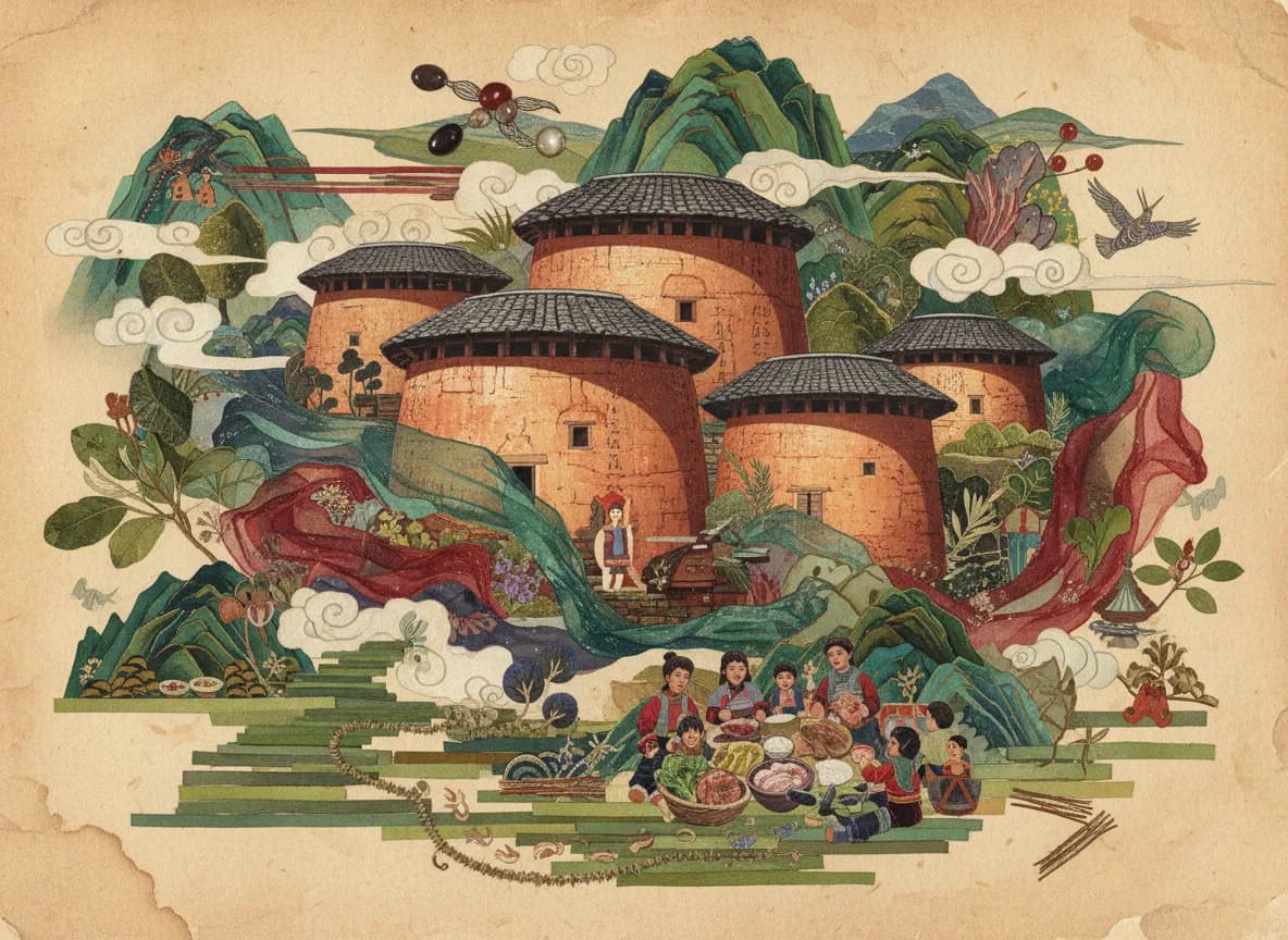 Tulou-ridge-Dorf