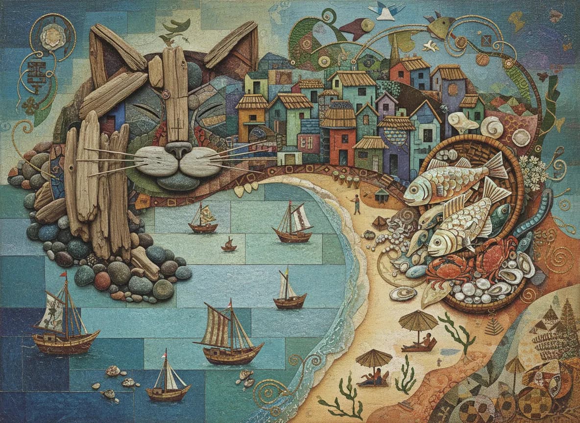 Mao'er Insel Fischerdorf